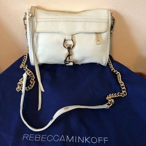 Rebecca Minkoff Mac Crossbody light blue chain strap EUC